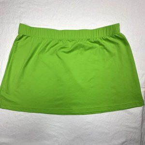 Lily's of Beverly Hills Mini Skirt Lime Green Made In‎ USA! Size Large
